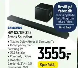 Føtex Samsung hw-qs710f 3.1.2 atmos soundbar tilbud