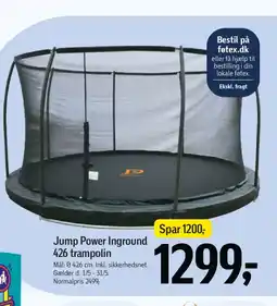 Føtex Jump Power Inground 426 trampolin tilbud