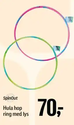 Føtex SpinOut Hula hop ring med lys tilbud