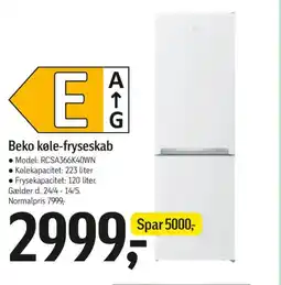 Føtex Beko køle-fryseskab tilbud