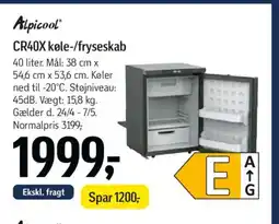 Føtex CR40X køle-/fryseskab tilbud
