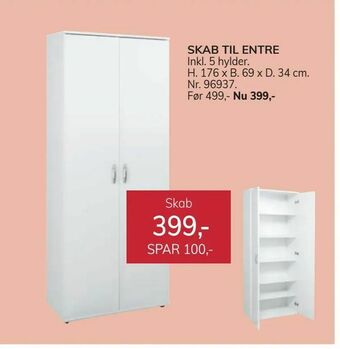 Daells Bolighus Skab til entre tilbud