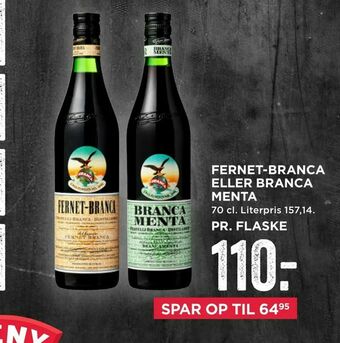 MENY Fernet-branca eller branca menta tilbud