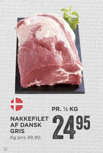 MENY Nakkefilet af dansk gris tilbud