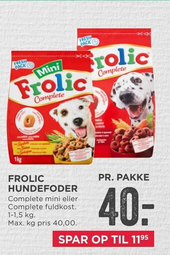 MENY Frolic hundefoder tilbud