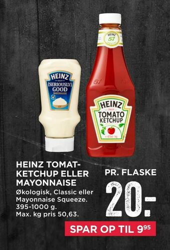 MENY Heinz tomat- ketchup eller mayonnaise tilbud