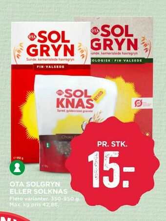 MENY Ota solgryn eller solknas tilbud