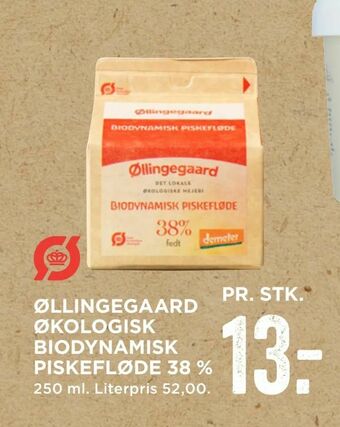 MENY Øllingegaard økologisk biodynamisk piskefløde 38 % tilbud