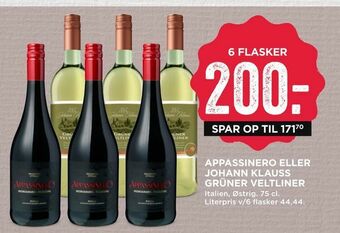 MENY Appassinero eller johann klauss grüner veltliner tilbud