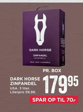 MENY Dark horse zinfandel tilbud