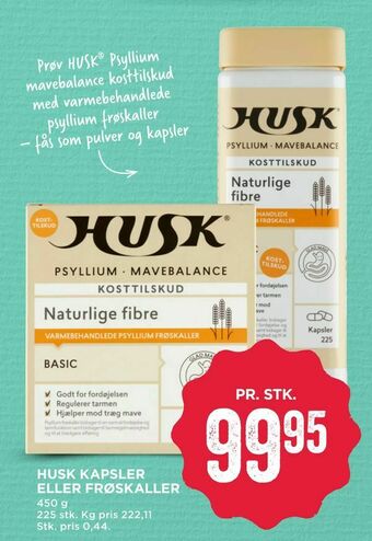 MENY Husk kapsler eller frøskaller tilbud