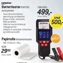 Thansen Batteritester KW700 tilbud