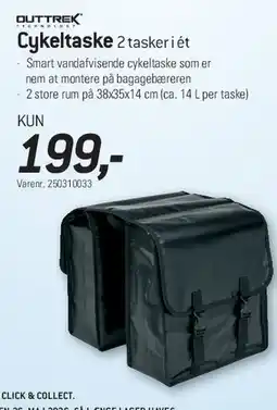 Thansen Cykeltaske - 2 tasker i ét tilbud