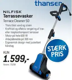 Thansen NILFISK Terrassevasker (Terrace Cleaner 50) tilbud