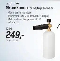Thansen optimizer Skumkanon til højtryksrenser tilbud