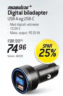 Thansen Digital biladapter (USB-A & USB-C) tilbud