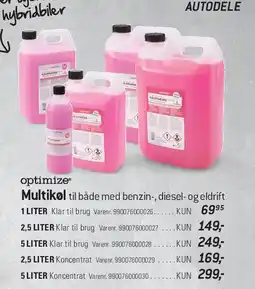 Thansen optimize Multikol (kølevæske) tilbud