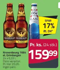 Fleggaard Kronenbourg 1664 / Grimbergen tilbud