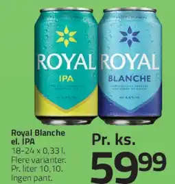 Fleggaard Royal Blanche / Royal IPA (øl) tilbud