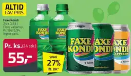Fleggaard Faxe Kondi (flasker/dåser) tilbud