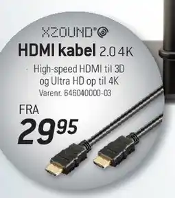 Thansen HDMI-kabel 2.0 4K tilbud