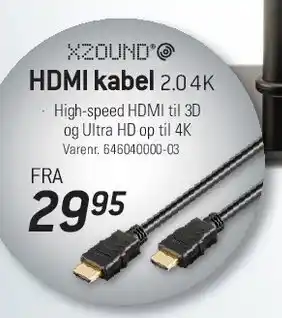 Thansen HDMI-kabel 2.0 4K tilbud