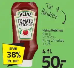 Fleggaard Heinz Tomato Ketchup (tilbud 4 flasker) tilbud