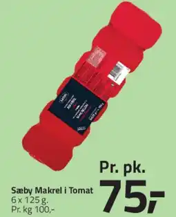 Fleggaard Sæby Makrel i Tomat (6 x 125 g) tilbud