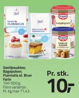 Fleggaard Vaniljesukker, Bagepulver, Flormelis tilbud