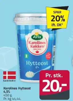 Fleggaard Karolines Hytteost 4,5% tilbud