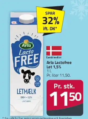 Fleggaard Arla LactoFREE Letmælk 1,5% tilbud