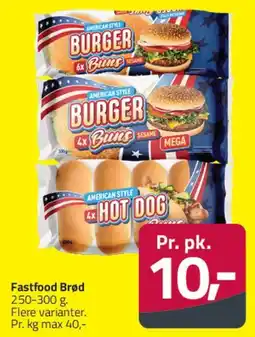 Fleggaard Fastfood Brød (burger/hot dog) tilbud