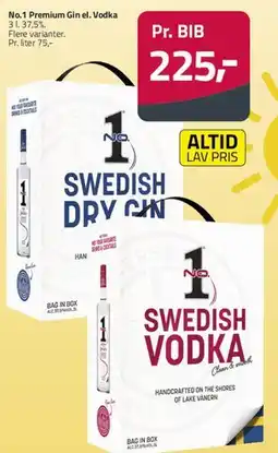 Fleggaard No.1 Swedish Dry Gin & Swedish Vodka (Bag-in-Box) tilbud