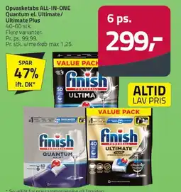Fleggaard Finish Ultimate / Quantum opvasketabs tilbud