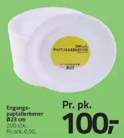 Fleggaard Engangs-paptallerkener Ø23 cm tilbud