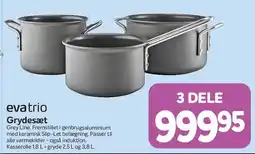 Din Isenkræmmer evatrio Grydesæt 3 dele tilbud