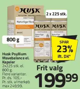 Fleggaard HUSK Psyllium / Mavebalance tilbud