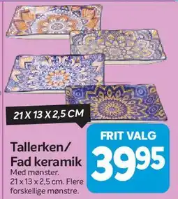 Din Isenkræmmer Tallerken / Fad, keramik tilbud