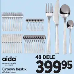 Din Isenkræmmer Groovy bestik 48 dele tilbud