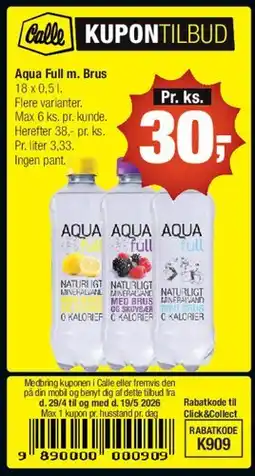 Calle Aqua Full m. Brus (0,5 l fl.) tilbud