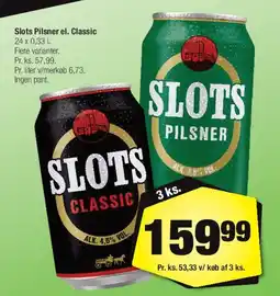 Calle Slots Pilsner / Classic (3 ks) tilbud