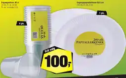 Calle Paptallerkener 23 cm / Engangskrus 40 cl (frit valg) tilbud