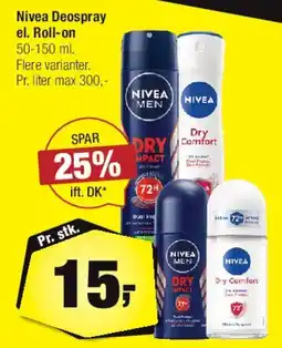 Calle Nivea Deospray / Roll-on tilbud