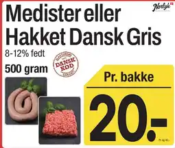 ABC Lavpris Medister eller Hakket Dansk Gris tilbud