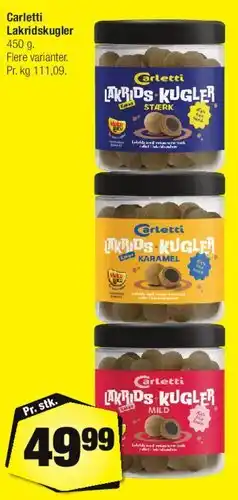 Calle Carletti Lakrids Kugler tilbud