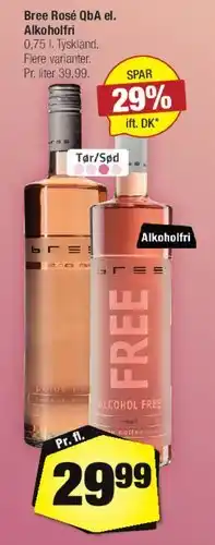 Calle Bree Rosé QbA / Bree Free (alkoholfri) tilbud