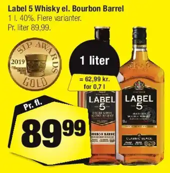 Calle Label 5 Whisky / Bourbon Barrel tilbud