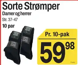 ABC Lavpris Sorte Strømper tilbud