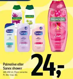 Føtex Palmolive eller Sanex shower tilbud
