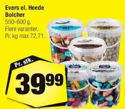 Calle Evers / Heede bolcher tilbud